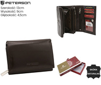 Portfel damski skórzany PTN RD-02-NGV Brown