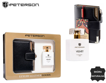 Zestaw prezentowy: portfel damski i woda perfumowana Peterson Velvet PTN ZD3
