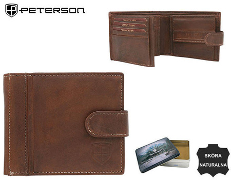 Portfel skórzany PTN N008L-PCA D.BROWN