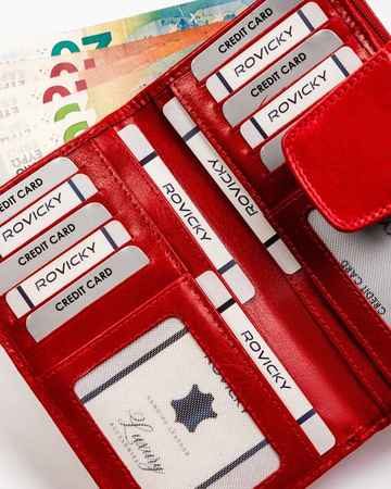 Portfel damski skórzany CPR-123-BAR Red