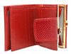  Wallet in Embossed Patent Natural Leather PETERSON PTN 42329-DSL Red