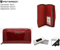 Portfel damski skóra+PU RPN-25-LAK Red
