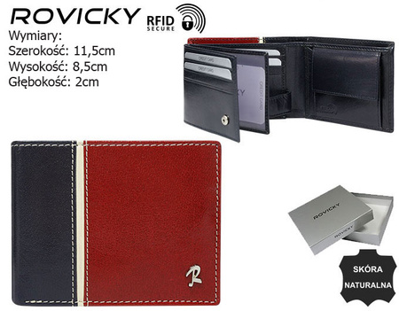 ROVICKY 323-RBA-D RFID leather wallet