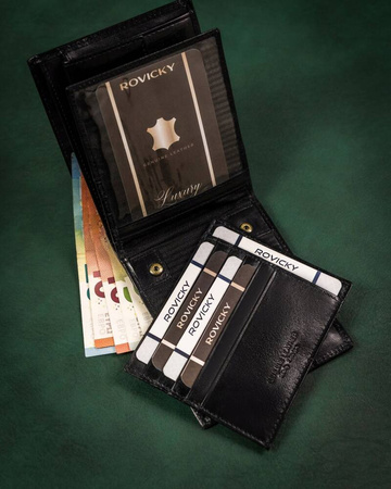 Portfel skórzany RFID ROVICKY 22321-VT-RVT Black