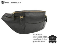 Saszetka skórzana PETERSON PTN 2507-OLH