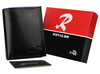 Portfel skórzany RFID RONALDO N4-VT Black+Blue