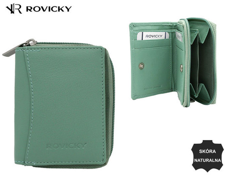 Portfel damski skórzany R-23-17-LFN Sea foam