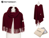 Large Women's Scarf with Fringes Peterson PTN SPV73 Wine