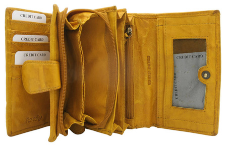 Portfel damski skórzany R-N19-ZPT Yellow
