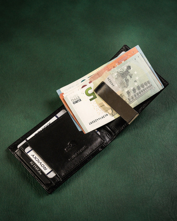 Skórzana banknotówka 252-GCL BLACK