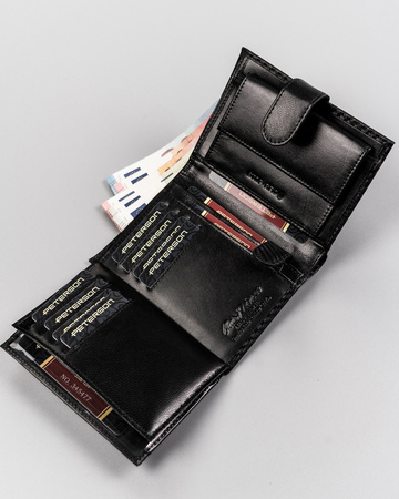 Leather wallet PTN 348Z-CA-6648 BLACK