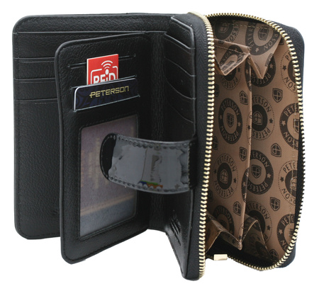 Portfel damski skórzany PTN 1N-602 Black