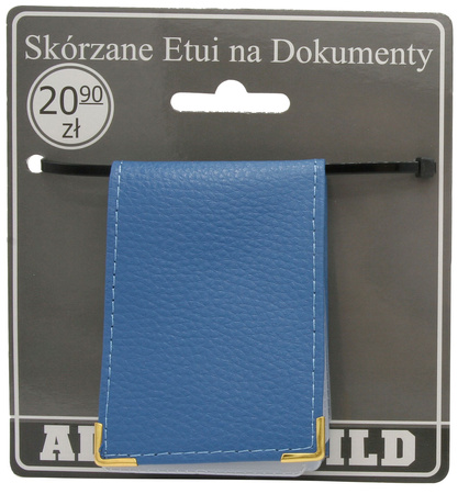 Skórzane etui na dokumetny 301-BL L.Blue