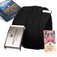 PETERSON PTN SILVER-BLACK webbing belt