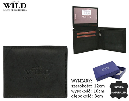 Portfel męski skórzany AW-N7-MAL Black