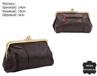 Portmonetka skórzana K09 D.Brown