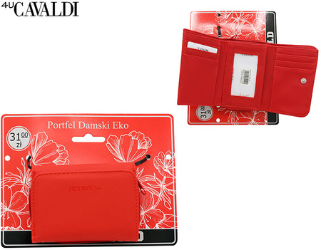 Portfel damski PU K-206L-BL Red