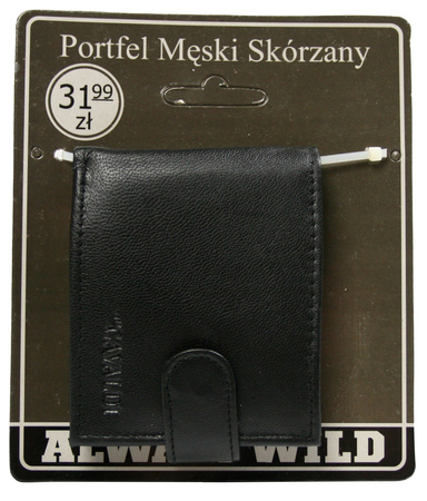 Portfel męski skórzany Blister N0035L-GPL-BL BLACK