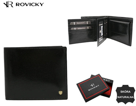ROVICKY 22321-VT-RVT Black RFID leather wallet