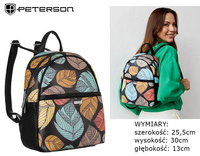 PETERSON PTN 0496 eco leather backpack