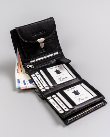 Women's Leather Wallet R-RD-39-GCL Black