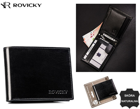 Portfel męski skórzany N61-RPVT-BL BLACK