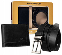 PETERSON PTN ZM87 leather wallet+strap set