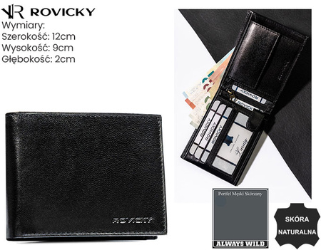 Portfel męski skórzany na blistrze 304-GA-BL