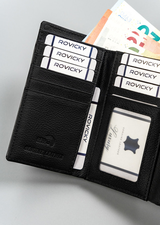 Portfel damski skórzany na blistrze PX23-21-BL Black