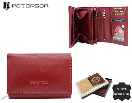 Portfel skórzany RFID PETERSON PTN RD-02-GCLS