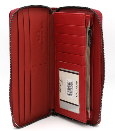 Portfel damski skóra+PU RPN-25-LAK Red