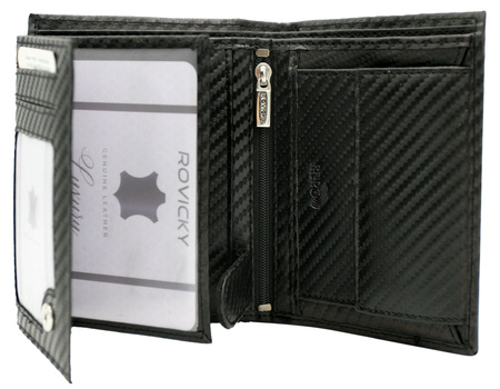 Men's Gift Set: Wallet + Keychain by ROVICKY R-PK5-N4-7003 BLACK