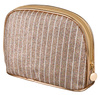 A glittering single-compartment travel cosmetic bag PTN KOS-L01-B Gold Rose Peterson