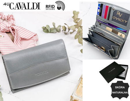 Portfel damski skórzany RD-06-GCL Gray