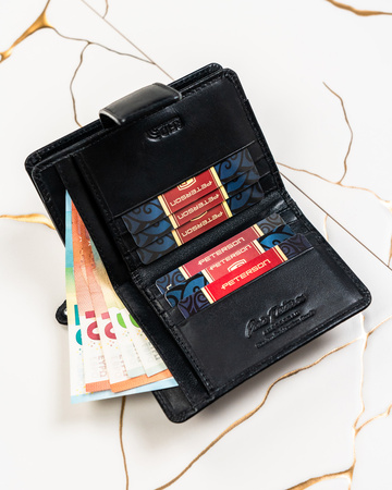 A two-piece gift set: wallet and keychain Peterson PTN SET-D-65-KCS BLACK