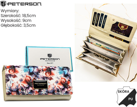 Portfel skóra + PU PTN PX24-PF2 Blue