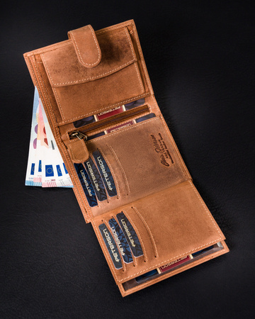Leather Wallet PTN 339Z Cognac