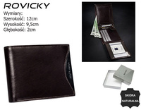 ROVICKY 1567-03-BOR RFID leather wallet