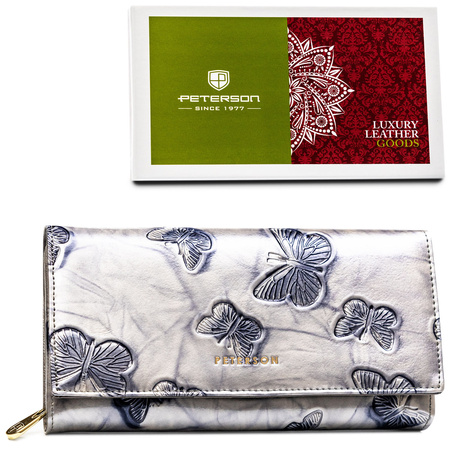 Portfel damski skórzany PTN 42106-BF Silver