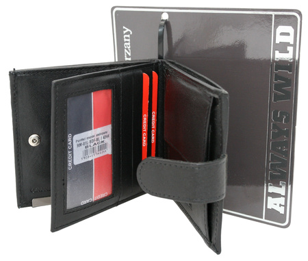 Portfel męski skórzany RM-01L BDF Black