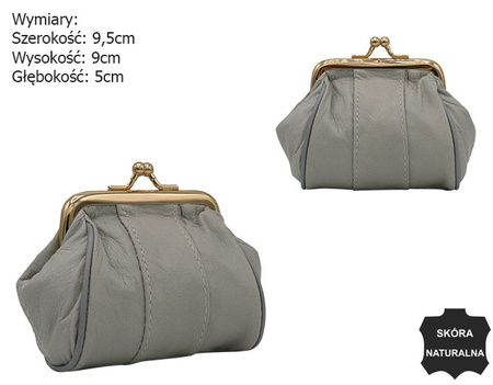 Portmonetka skórzana 662 Gray