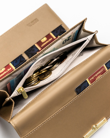 Portfel ze skóry eko RFID PETERSON PTN 006-DN