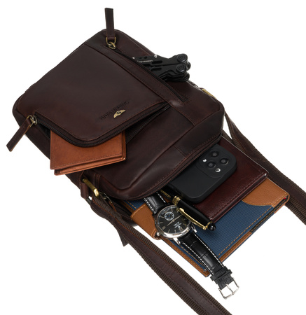 Torba skórzana + Etui PTN YP002E-OPU Brown