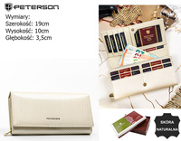 Portfel damski skórzany PTN 42106-SBR Beige