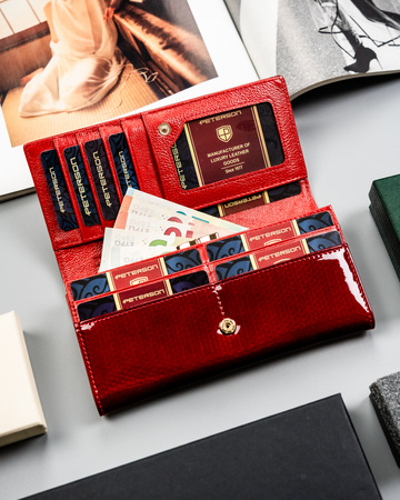 Portfel damski skórzany PTN 76115-SBR Red