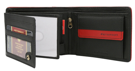Peterson wallet sk. PTN 304.03 BLACK+RED
