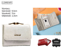 Portfel damski skórzany 55287-BRS Silver