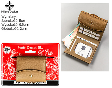 Portfel damski na blistrze PP-SF-1815-A-BL Beige