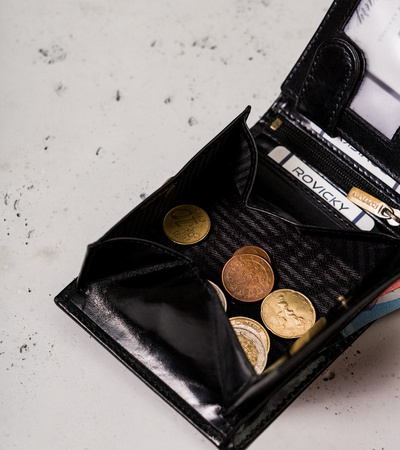 Men's Leather Wallet N61-RVTP-3036 Black-Red