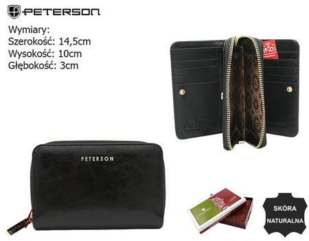 Portfel damski skórzany PTN PL-418 Black